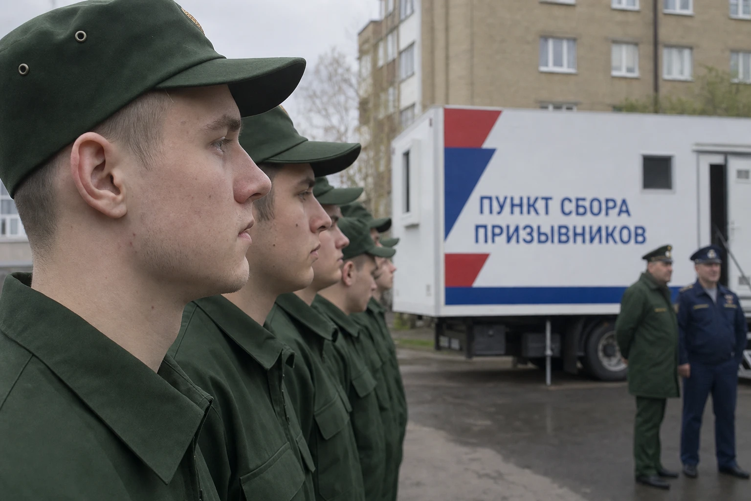 Мобильный пункт сбора призывников